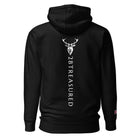 Embroidered Lomond Hoodie w British Flag back view black in colour