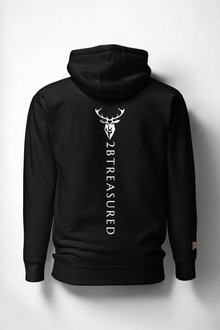 Embroidered Lomond Hoodie w British Flag in black back view