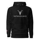 Embroidered Lomond Hoodie w British Flag black colour view of the front