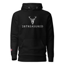 Embroidered Lomond Hoodie w British Flag black colour view of the front