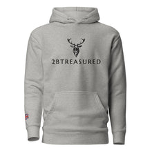 Embroidered Lomond Hoodie w British Flag in grey colour front view
