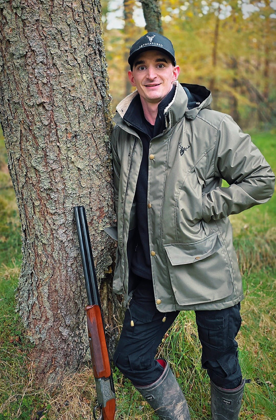 Embroidered Moorland Jacket - Khaki Green