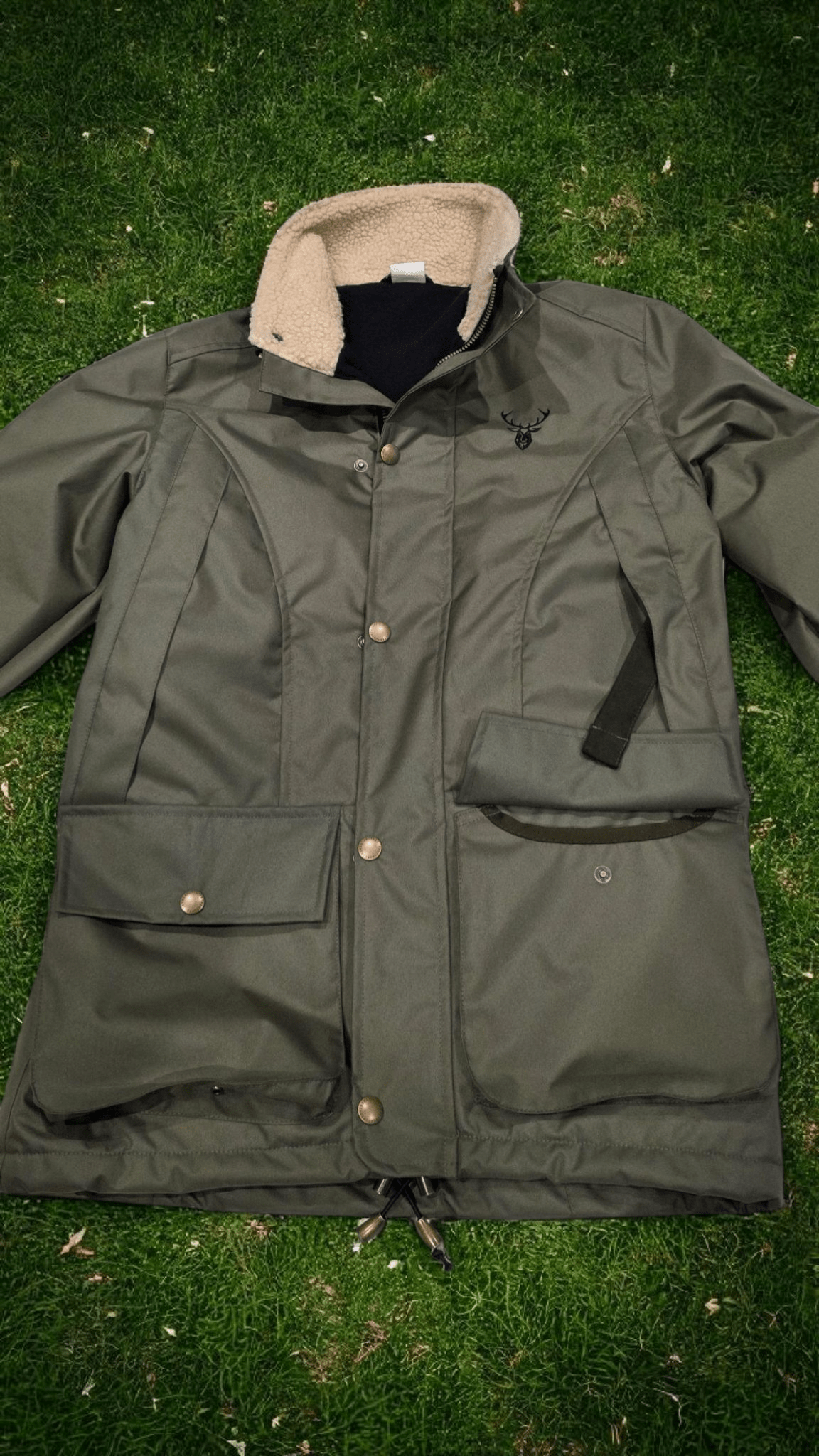 Embroidered Moorland Jacket - Khaki Green