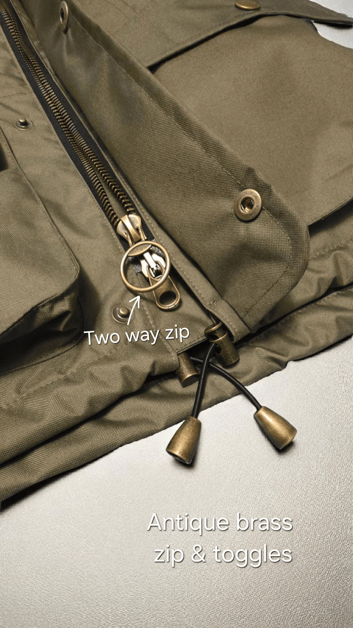 Embroidered Moorland Jacket - Khaki Green