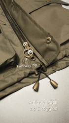 Embroidered Moorland Jacket - Khaki Green