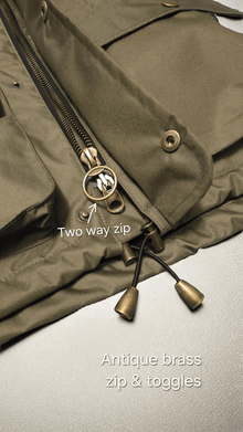 Embroidered Moorland Jacket - Khaki Green
