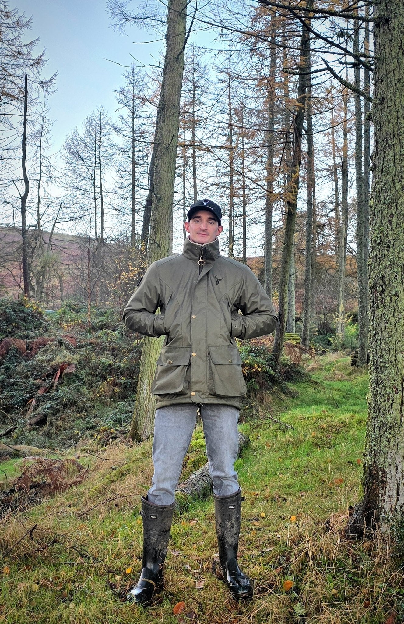 Embroidered Moorland Jacket - Khaki Green