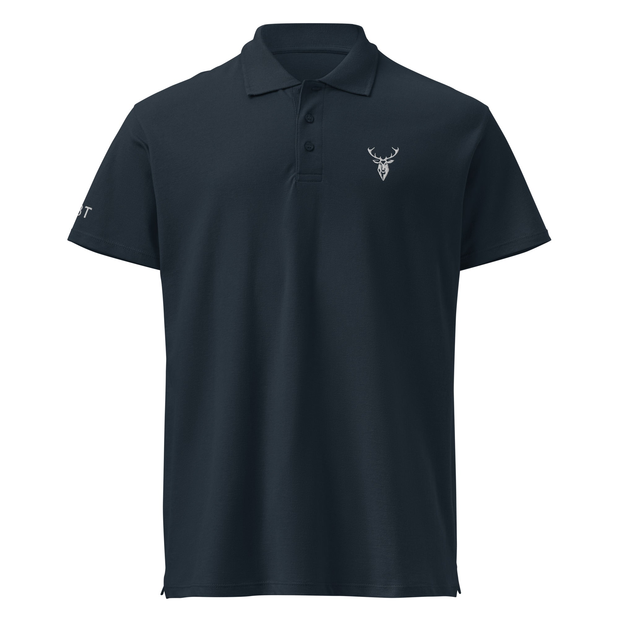 Embroidered Premium Hillside Polo Shirt mouse grey view of front
