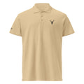 Embroidered Premium Hillside Polo Shirt sand colour front view