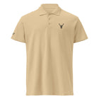 Embroidered Premium Hillside Polo Shirt sand colour front view