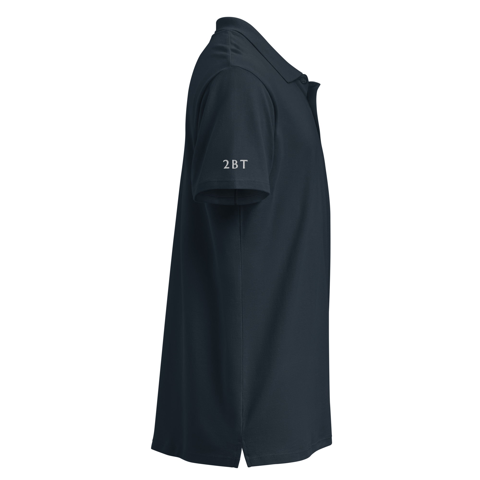 Embroidered Premium Hillside Polo Shirt sleeve view mouse grey colour