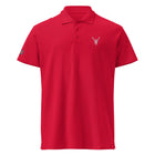 Embroidered Premium Hillside Polo shirt w British Flag red colour front view