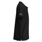 Embroidered Premium Hillside Polo shirt w British Flag black colour side view