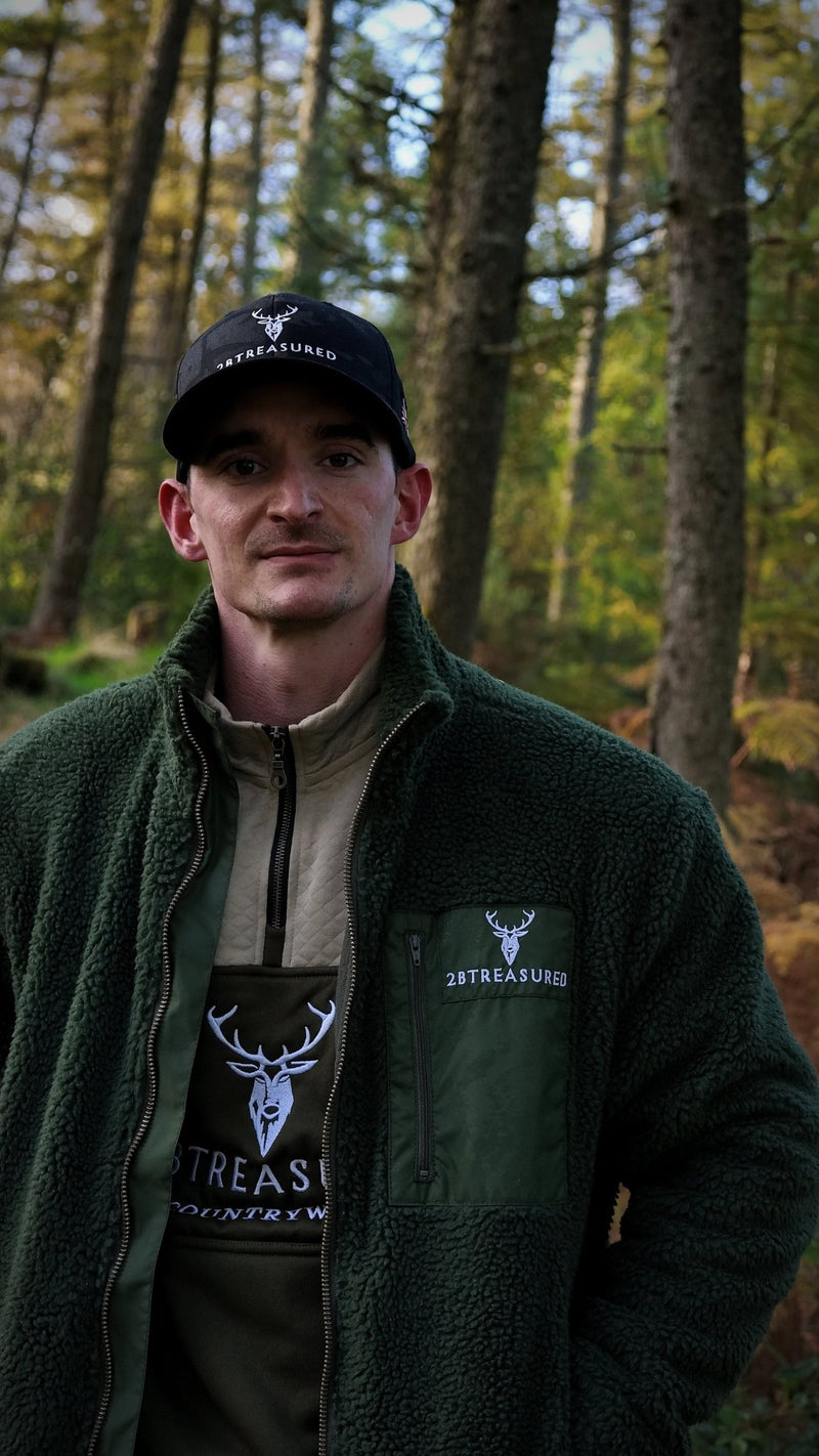 Embroidered Snowdon Sherpa Fleece - Army Green