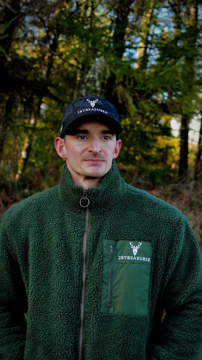 Embroidered Snowdon Sherpa Fleece - Army Green
