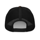 Embroidered Stag Camouflage Trucker Hat view of back with mesh back and adjustable strap