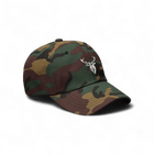Embroidered Stag Classic Camo Hat front side view