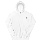 Embroidered Stag Glen Etive Hoodie in white front view