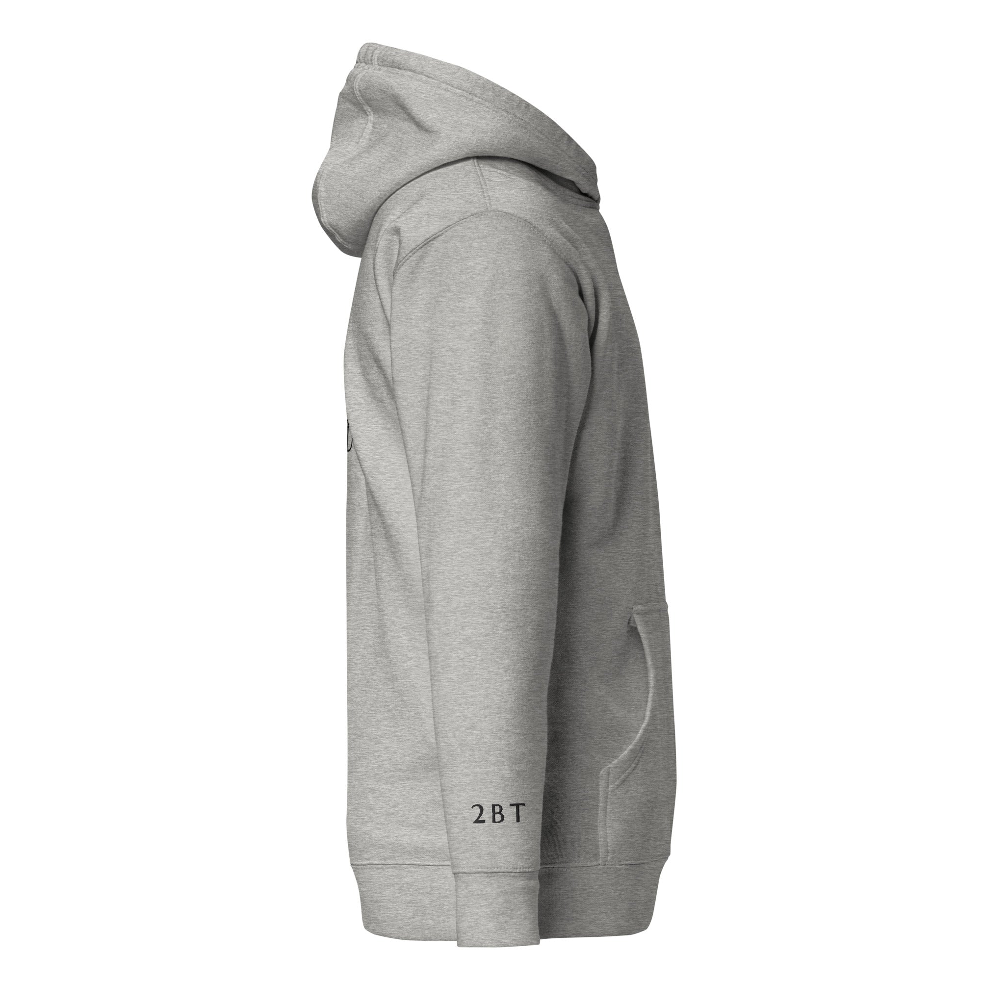 Embroidered Stag Lomond Hoodie view of right sleeve side view