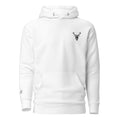 Embroidered Stag Lomond Hoodie in white front view