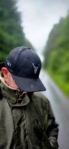 Embroidered Stag Structured Camo Cap, Multicam with British Flag