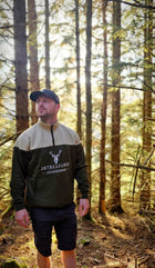 Embroidered Stagmoor Quarter Zip - Country Green