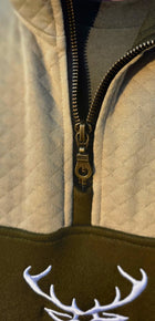 Embroidered Stagmoor Quarter Zip - Country Green