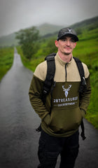 Embroidered Stagmoor Quarter Zip - Country Green