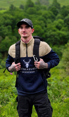 Embroidered Stagmoor Quarter Zip - Navy