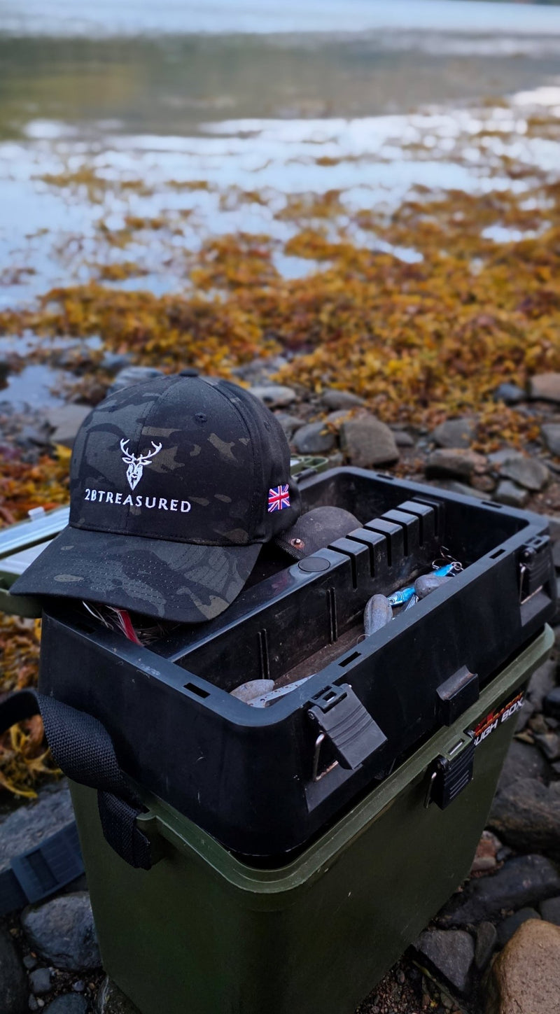 Embroidered Structured Camo Cap, Multicam with British Flag