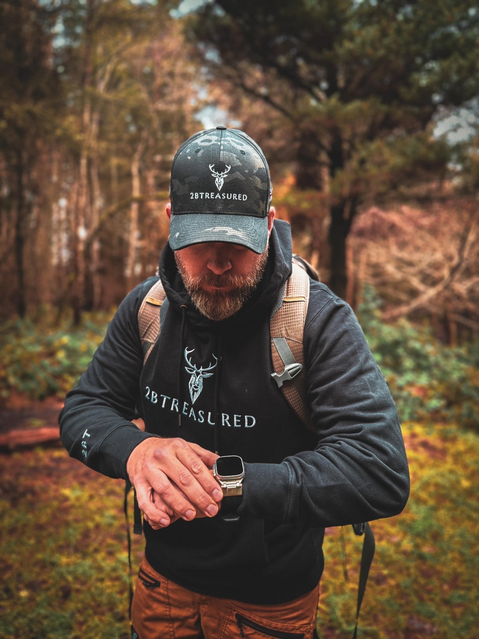 Embroidered Structured Camo Cap, Multicam with British Flag