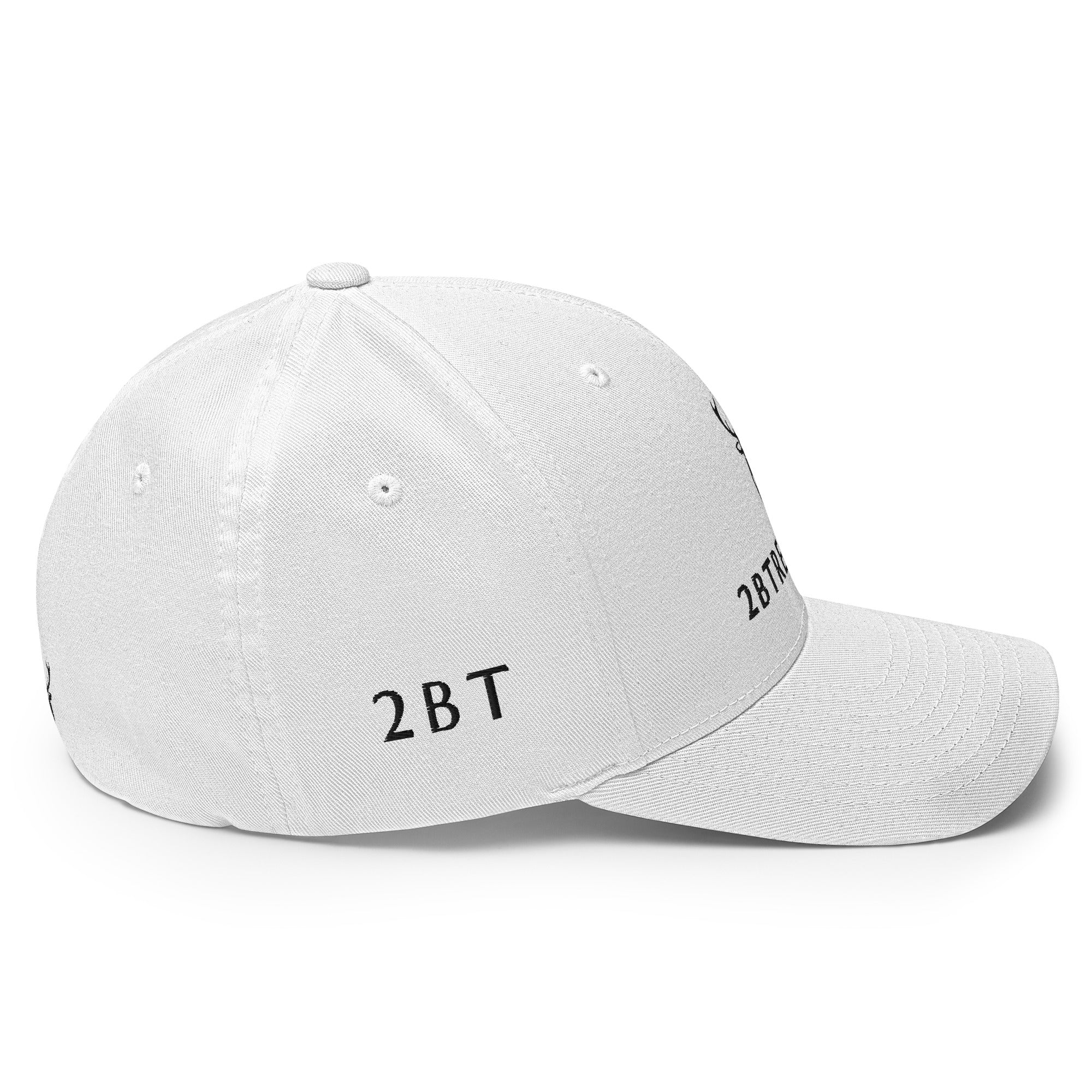 Embroidered Structured Cap in white right side view