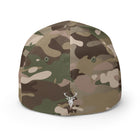 Embroidered Structured Cap, Multicam Green back view with small stag logo