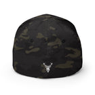 Embroidered Structured Camo Cap, Multicam with British Flag back view of small stag logo