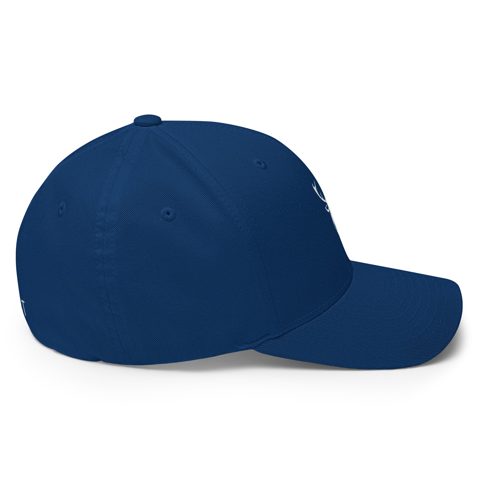 Embroidered Structured Stag Cap Royal blue side view