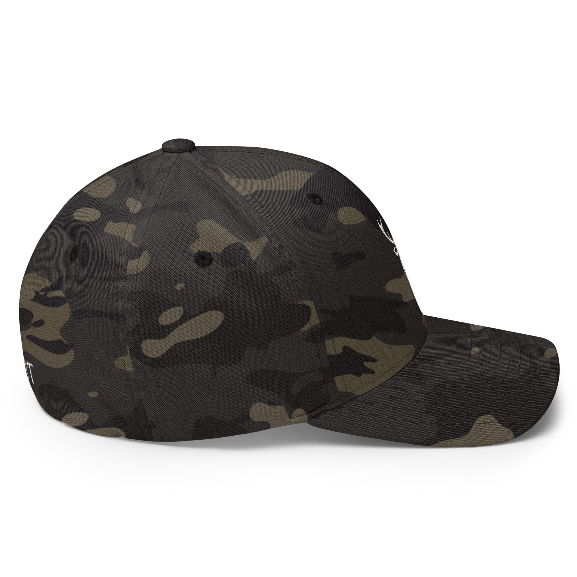 Embroidered Structured Stag Cap camo side view