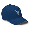 Embroidered Structured Stag Cap Royal blue front side view