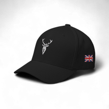 Embroidered Structured Stag Cap with British Flag
