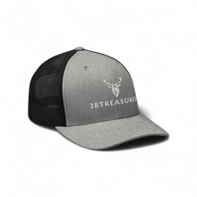 Embroidered Trucker Snapback Cap grey black from 2BTreasured