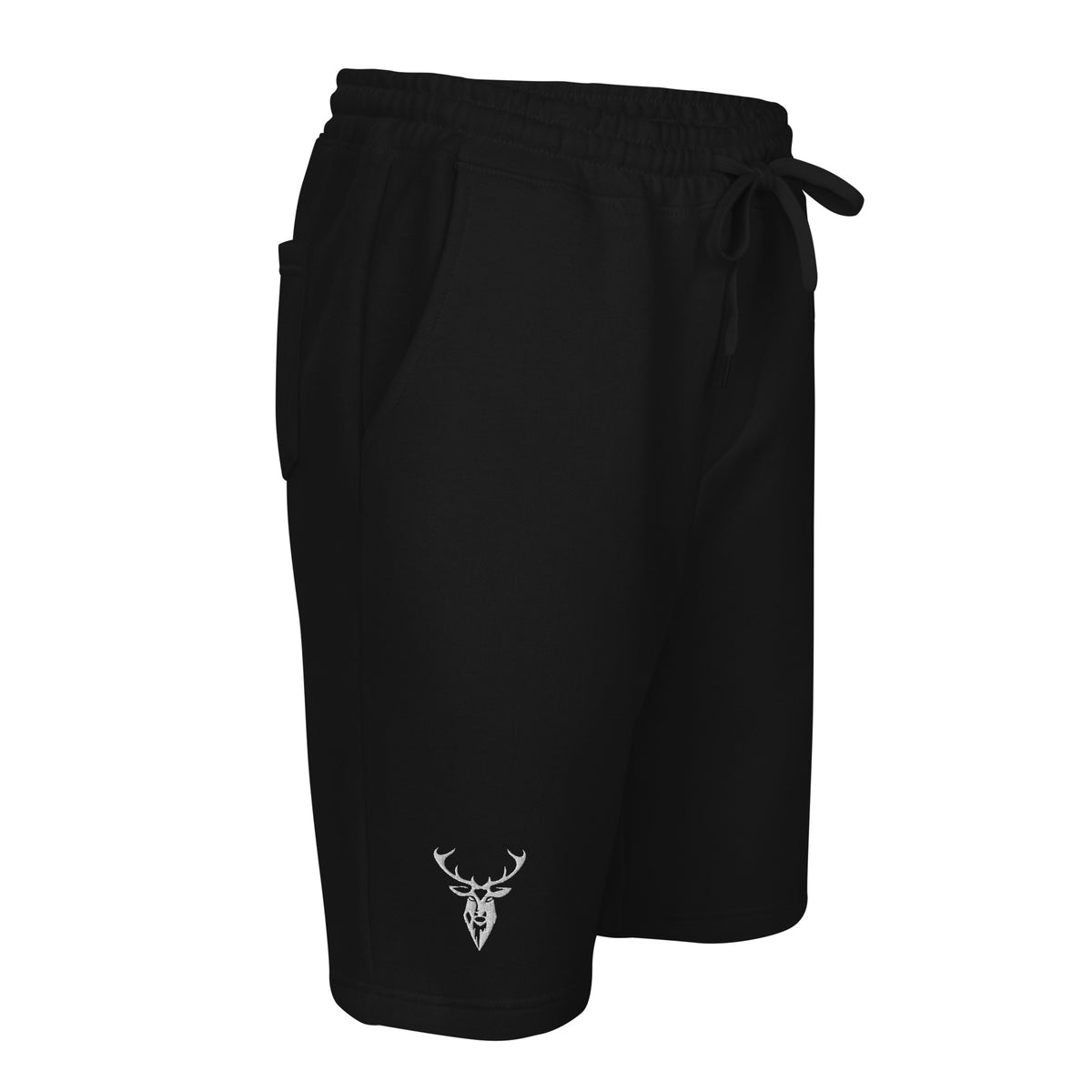 Embroidered Men's Fleece Stag Shorts