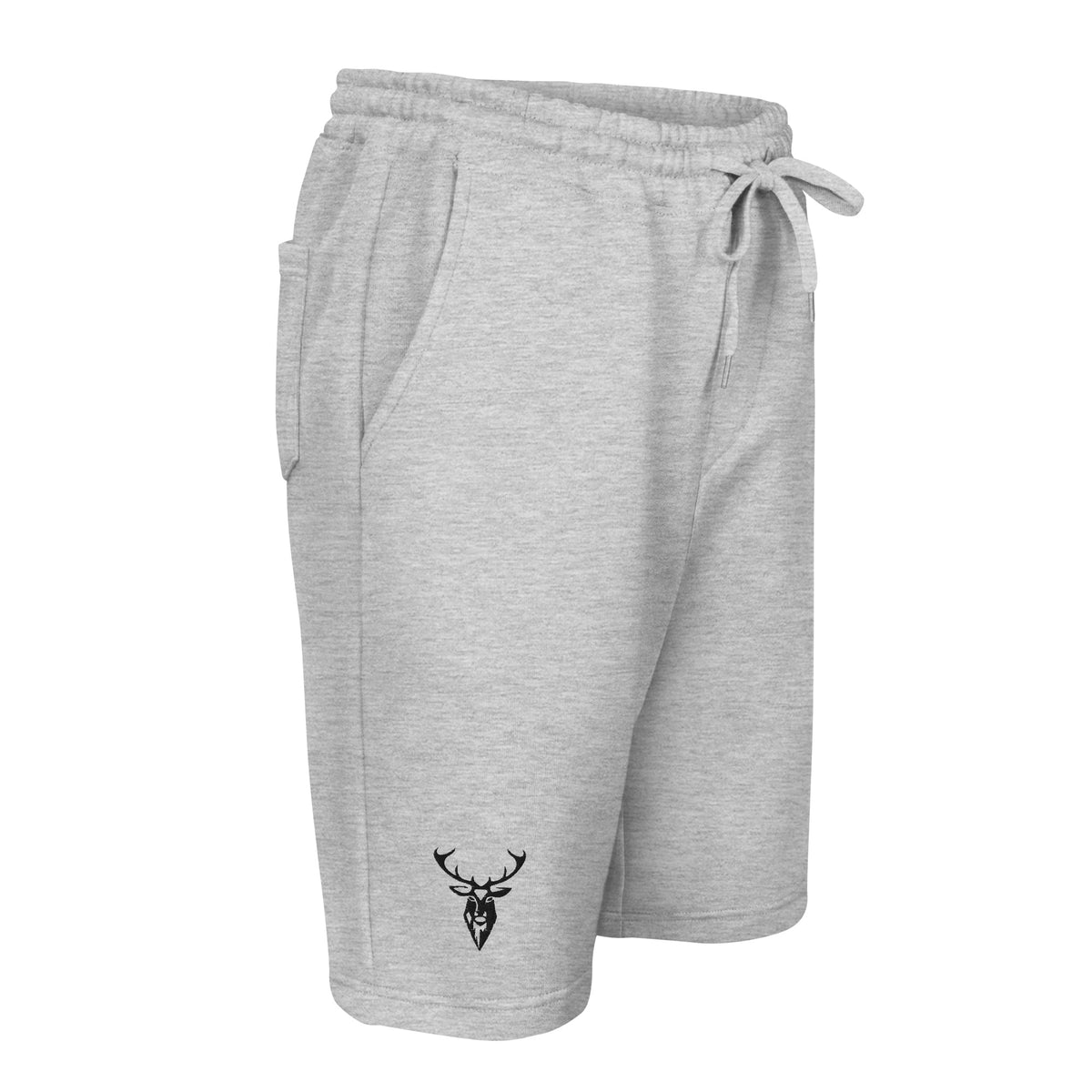 Embroidered Men's Fleece Stag Shorts