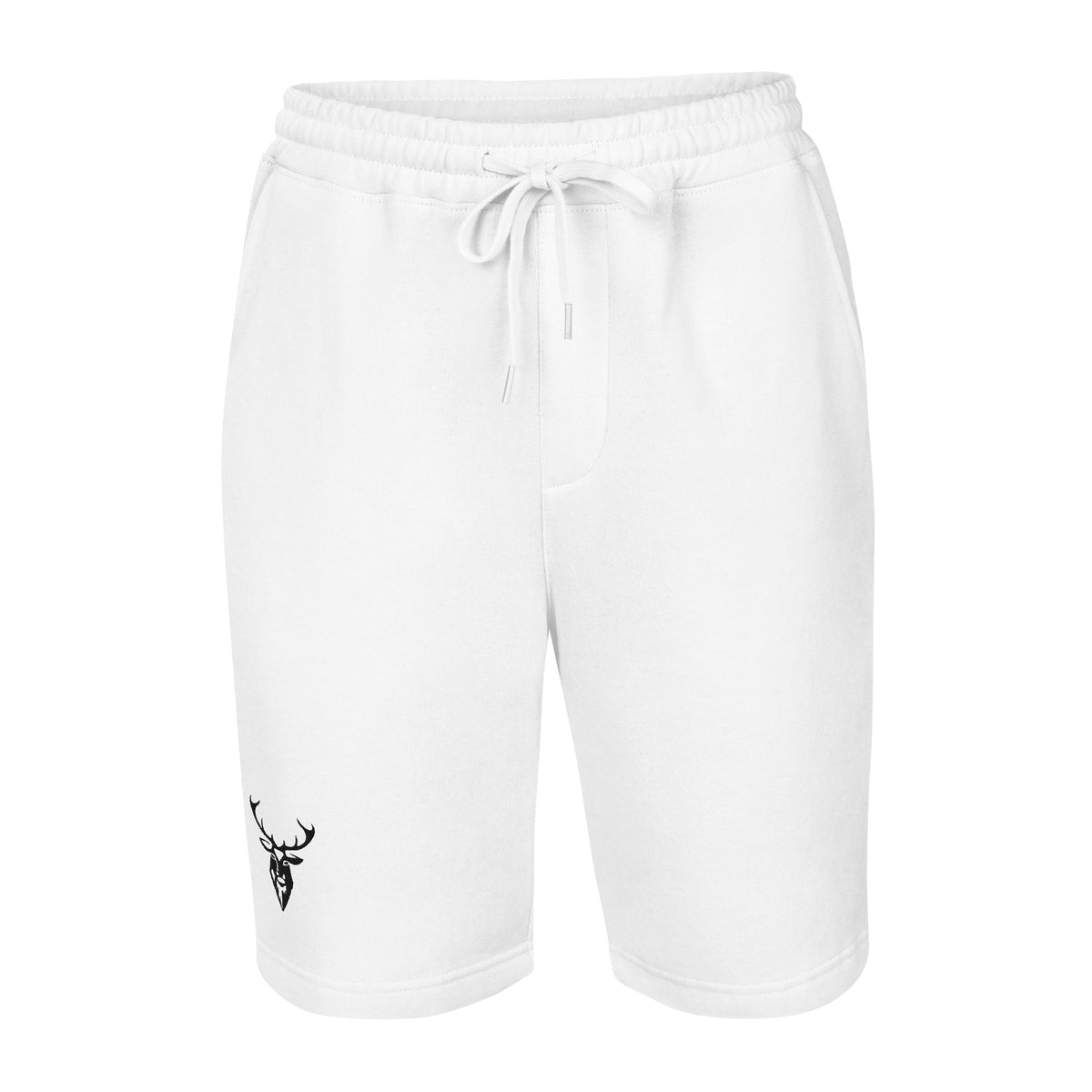 Embroidered Men's Fleece Stag Shorts