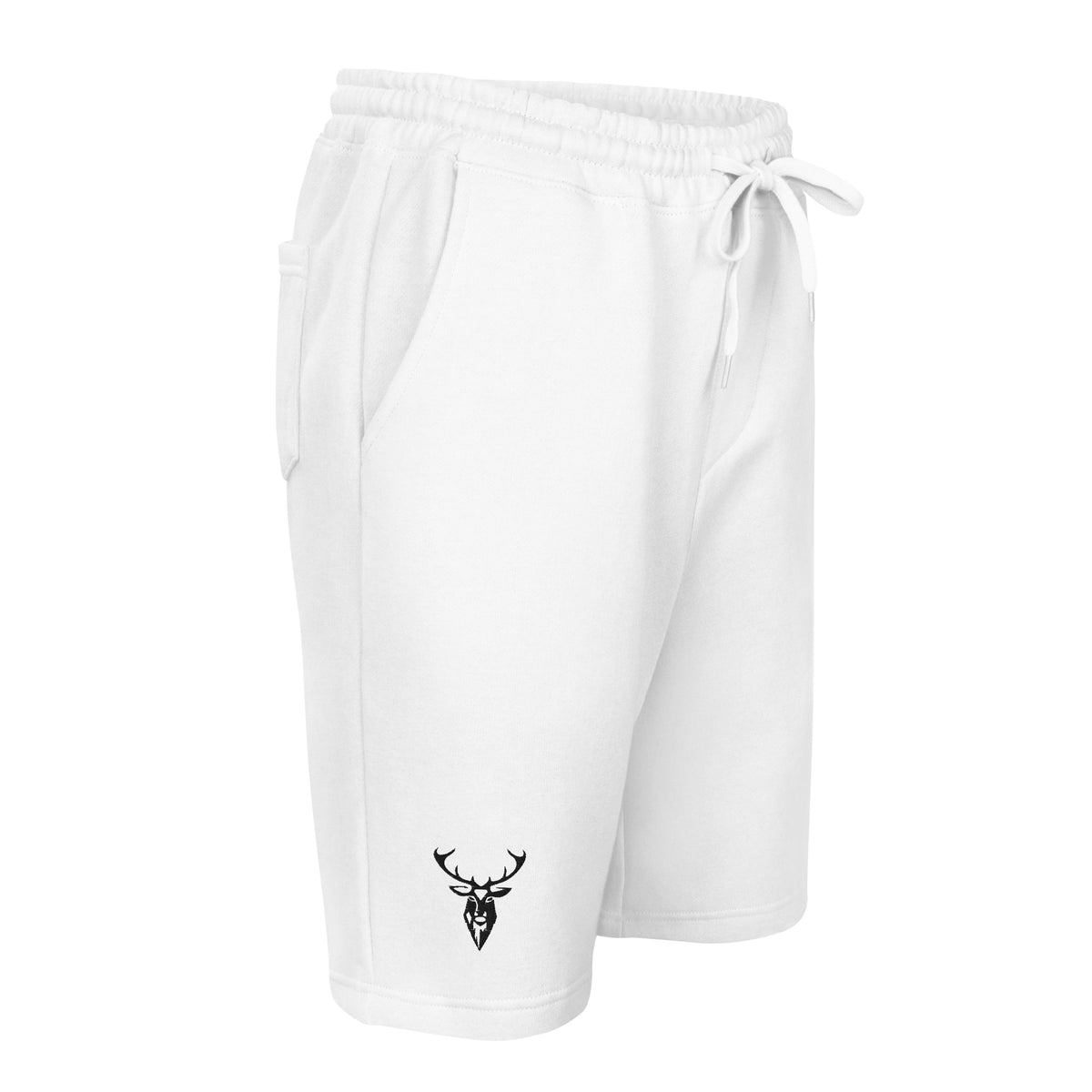 Embroidered Men's Fleece Stag Shorts