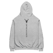 Oversized Cotton Hoodie, Athletic Heather back view