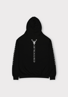 Oversized Cotton Hoodie Black back view