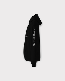 Oversized Cotton Hoodie Black left side view