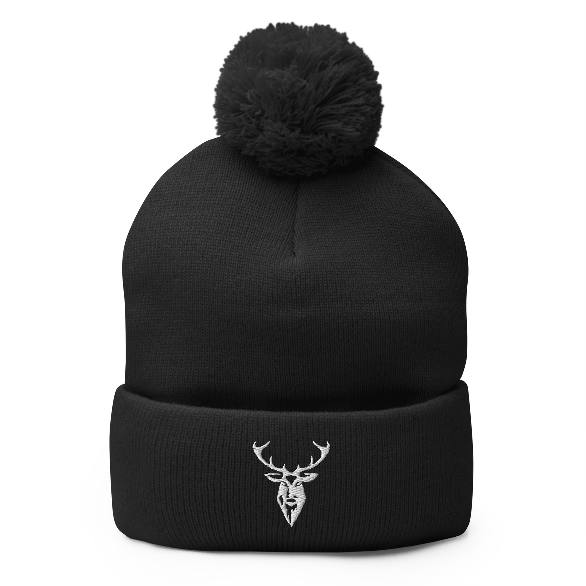 Embroidered Pom Pom Classic Knit Beanie - 2BTreasuredUK