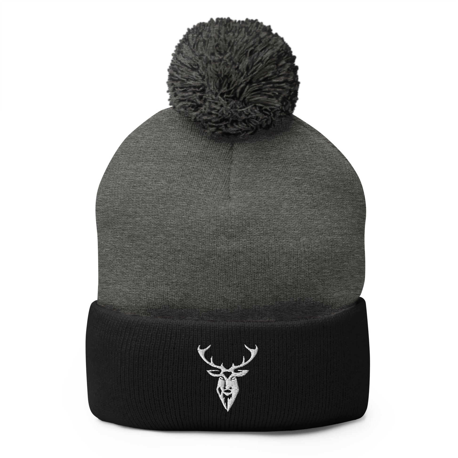 Embroidered Pom Pom Classic Knit Beanie - 2BTreasuredUK