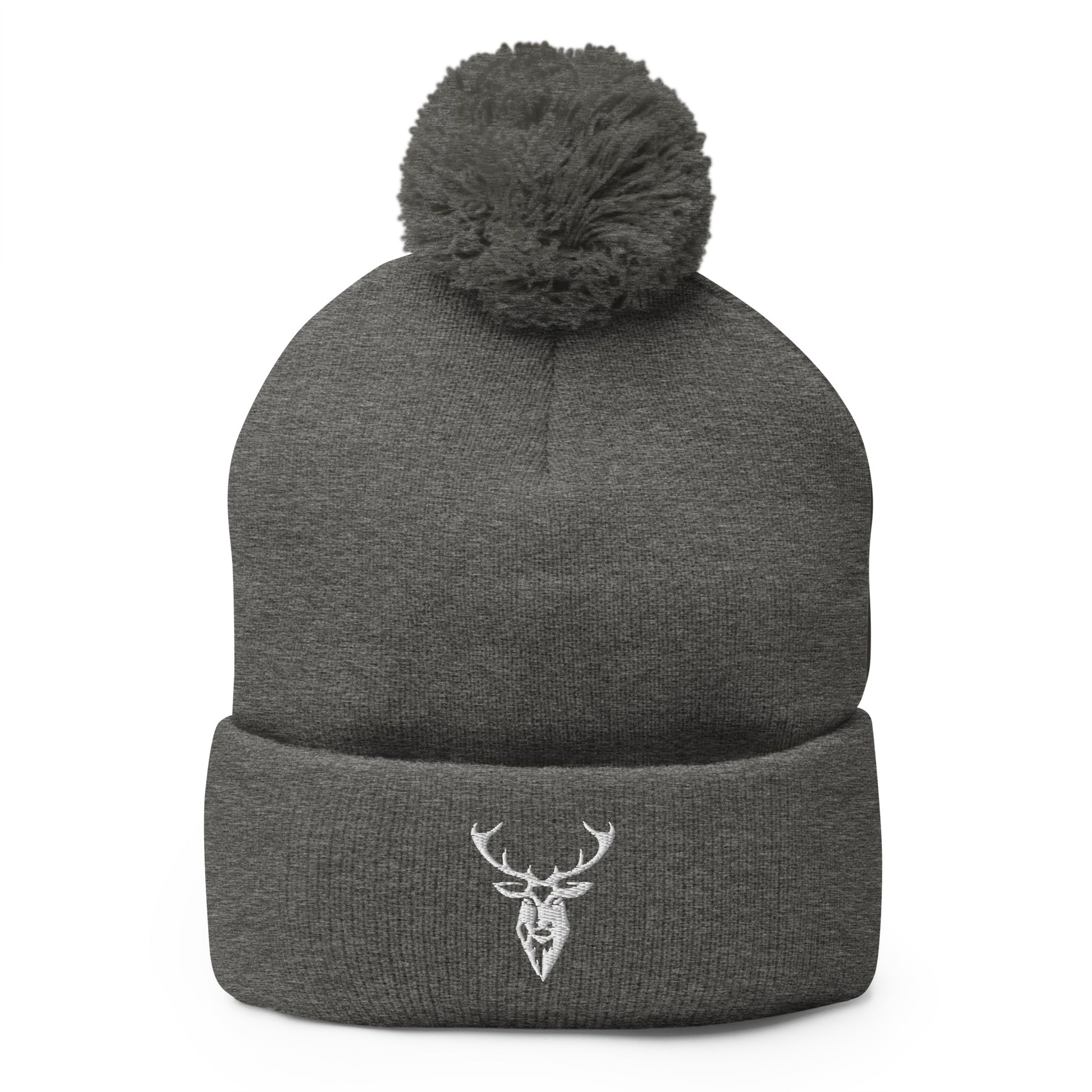 Embroidered Pom Pom Classic Knit Beanie - 2BTreasuredUK