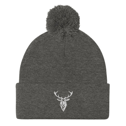 Embroidered Pom Pom Classic Knit Beanie - 2BTreasuredUK